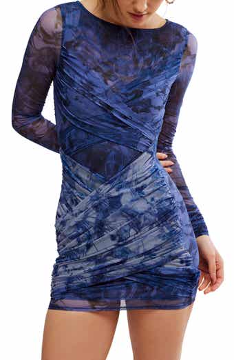 Free People Katana Long Sleeve Body-Con Minidress