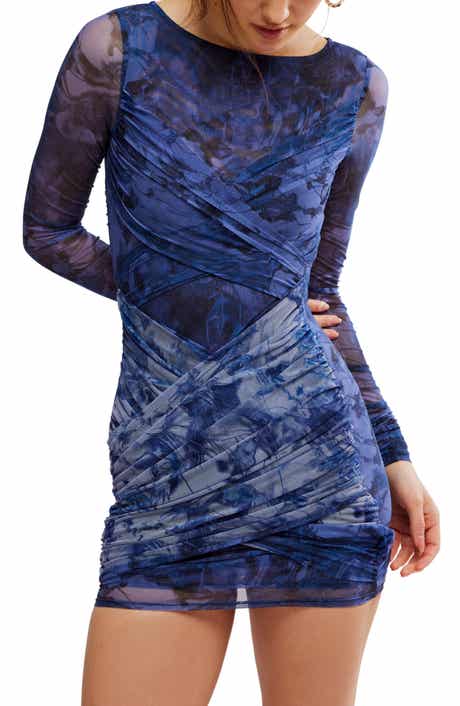 Free People Katana Long Sleeve Body-Con Minidress