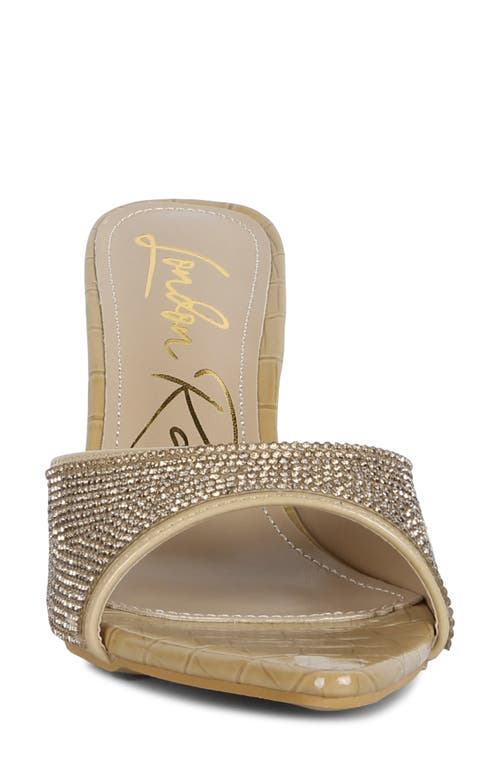 London Rag Sundai Diamante Ballroom Slide Sandal In Brown