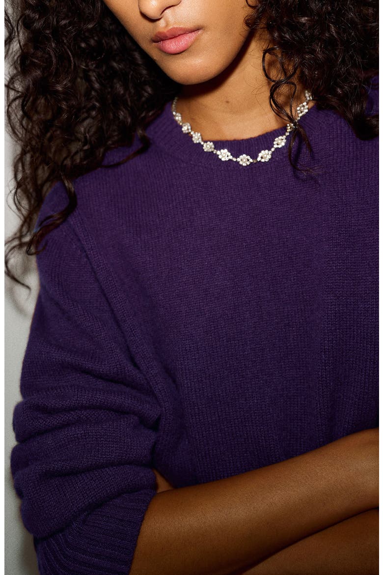 X Alexa Chung Hug Cashmere Sweater, Alternate, color, PURPLE