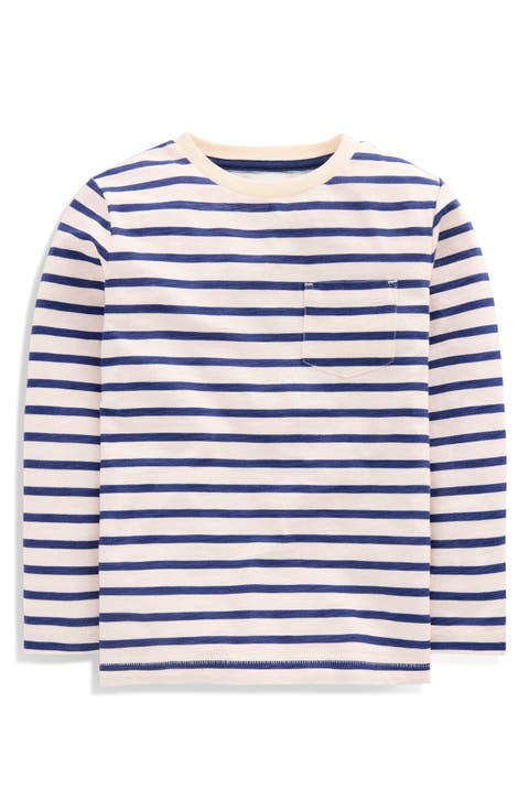 Kids' Everyday Long Sleeve Cotton Pocket T-Shirt