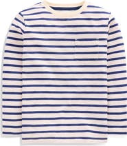 Mini Boden Kids' Everyday Long Sleeve Cotton Pocket T-Shirt