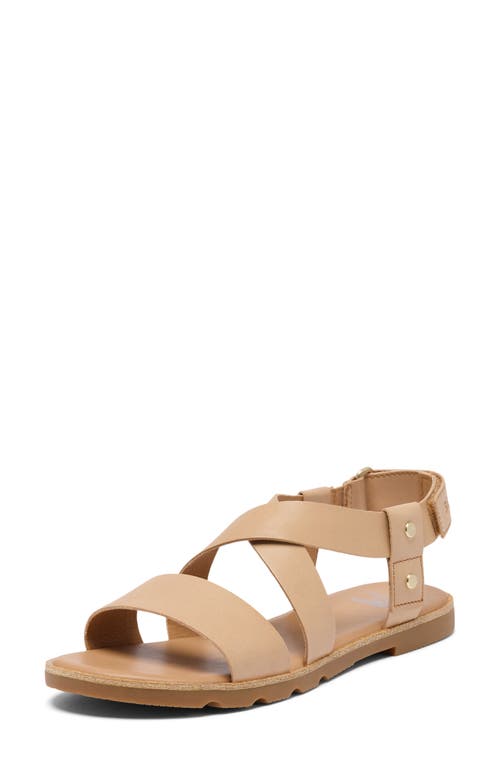 Sorel Ella Iii Crisscross Sandal In Honest Beige/gum