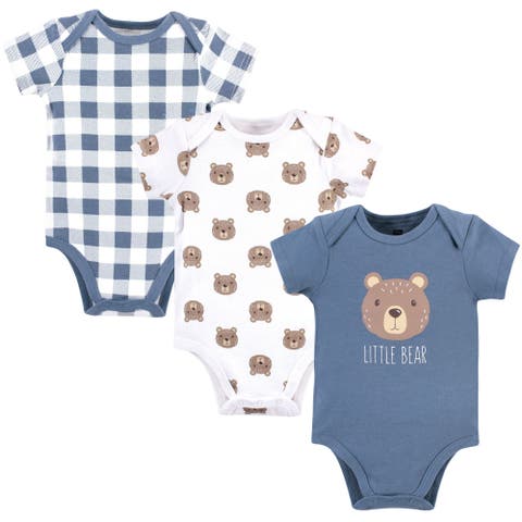 Triple Pack of Essential Cotton One-Piece Rompers