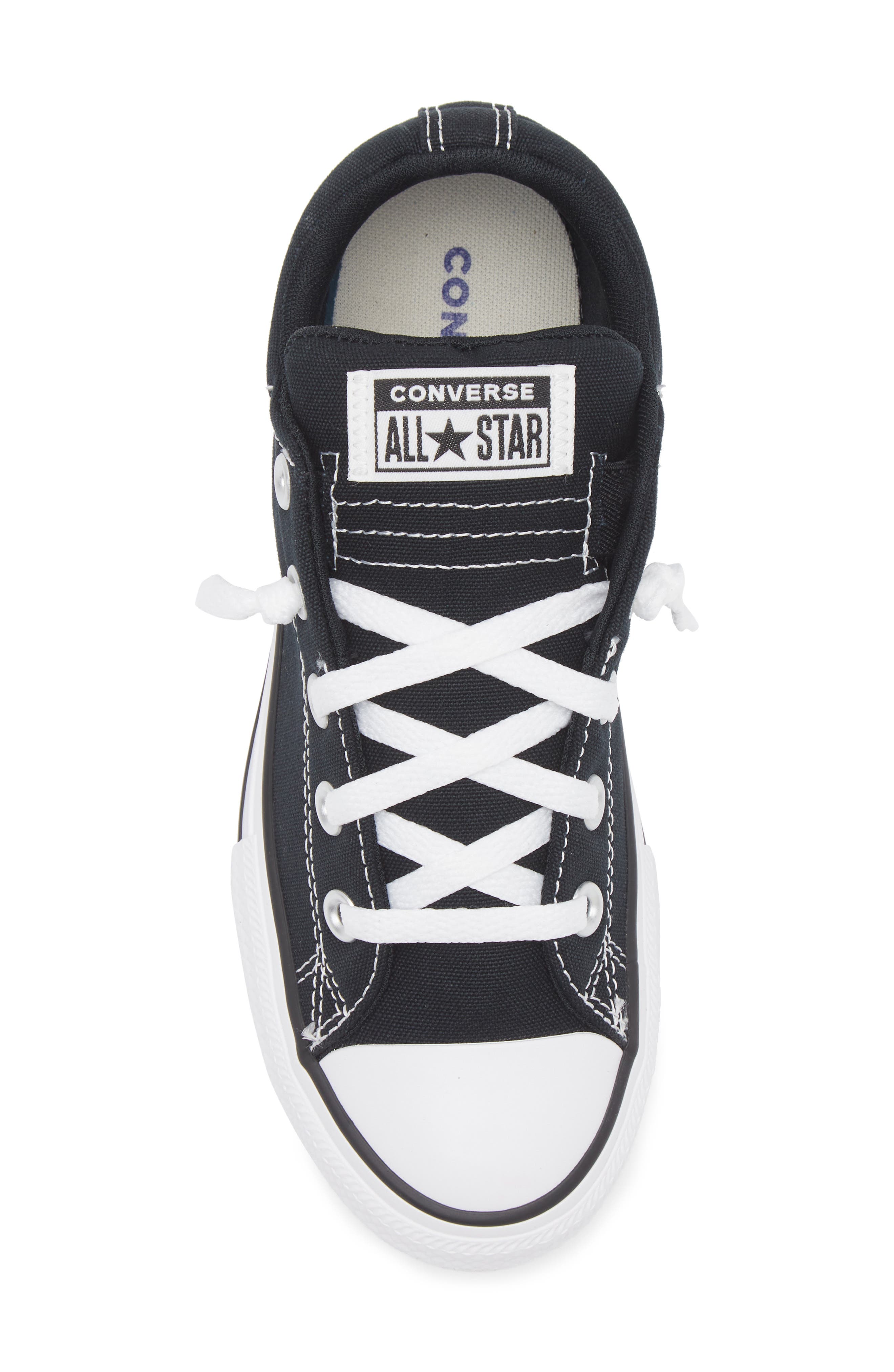 Converse Kids' Canvas Oxford Mid Sneaker, Alternate, color, Black/White/Black