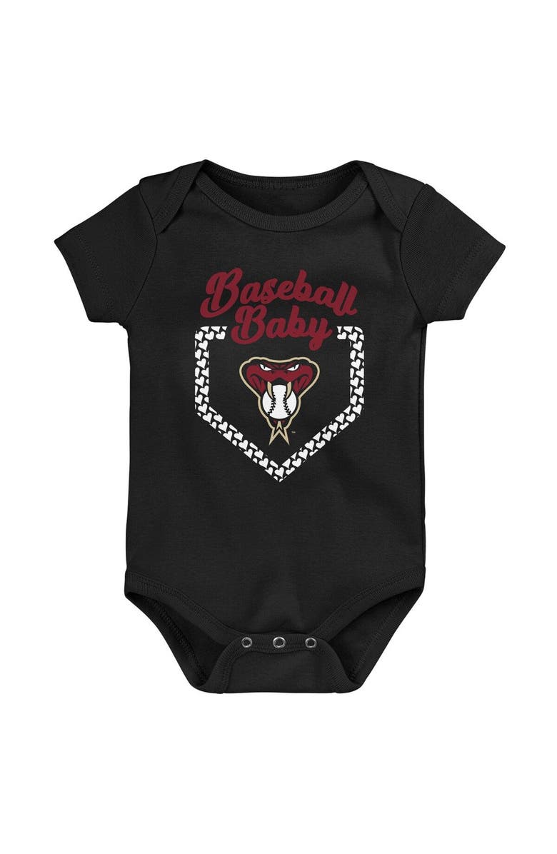 Outerstuff Infant Red/Black/Pink Arizona Diamondbacks Baseball Baby 3-Pack Bodysuit Set, Alternate, color, Red
