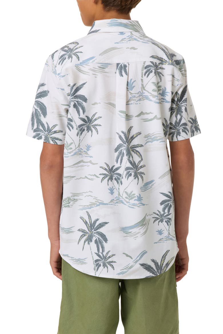 Kids' UPF Slub Standard Woven Short Sleeve Button-Up Shirt, Alternate, color, TOFU