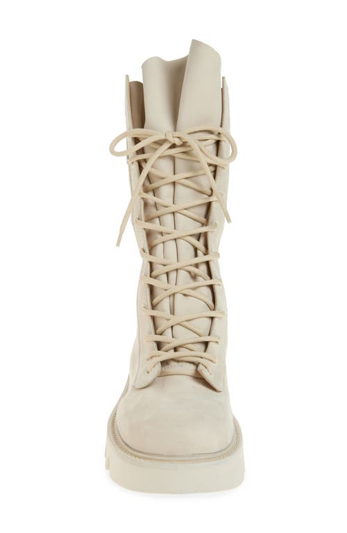 Jw Anderson Combat Leather Boots In 002 Off White