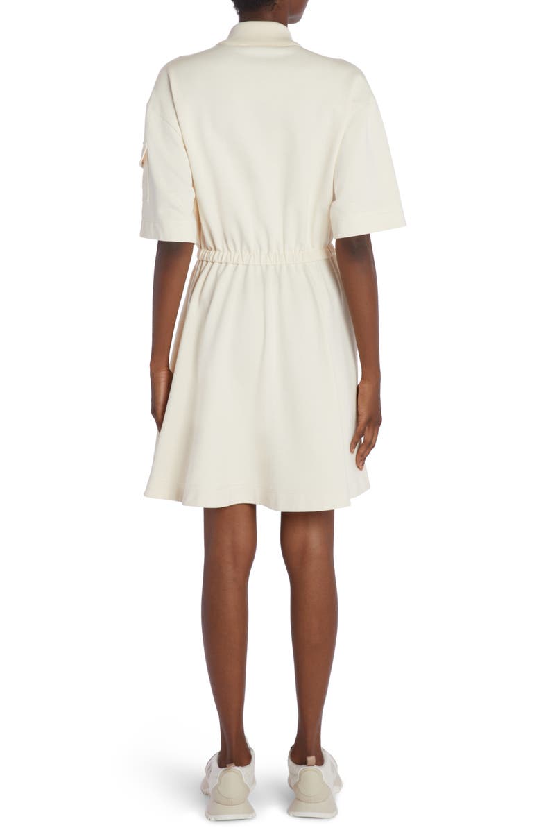 Moncler Cotton Fleece Polo Dress, Alternate, color,