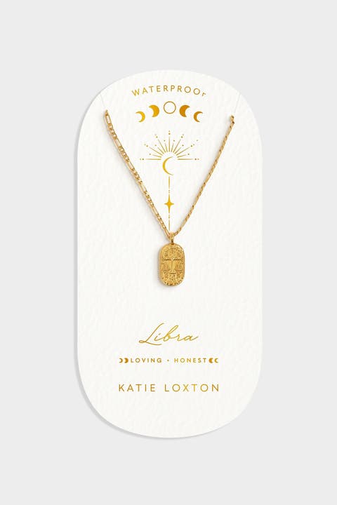 'Libra' Waterproof Gold Zodiac Necklace