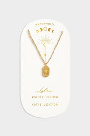 Katie Loxton 'Libra' Waterproof Gold Zodiac Necklace