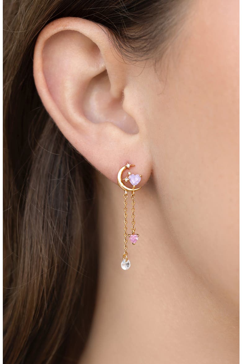 Cosmic Love Drop Earrings, Alternate, color, GOLD