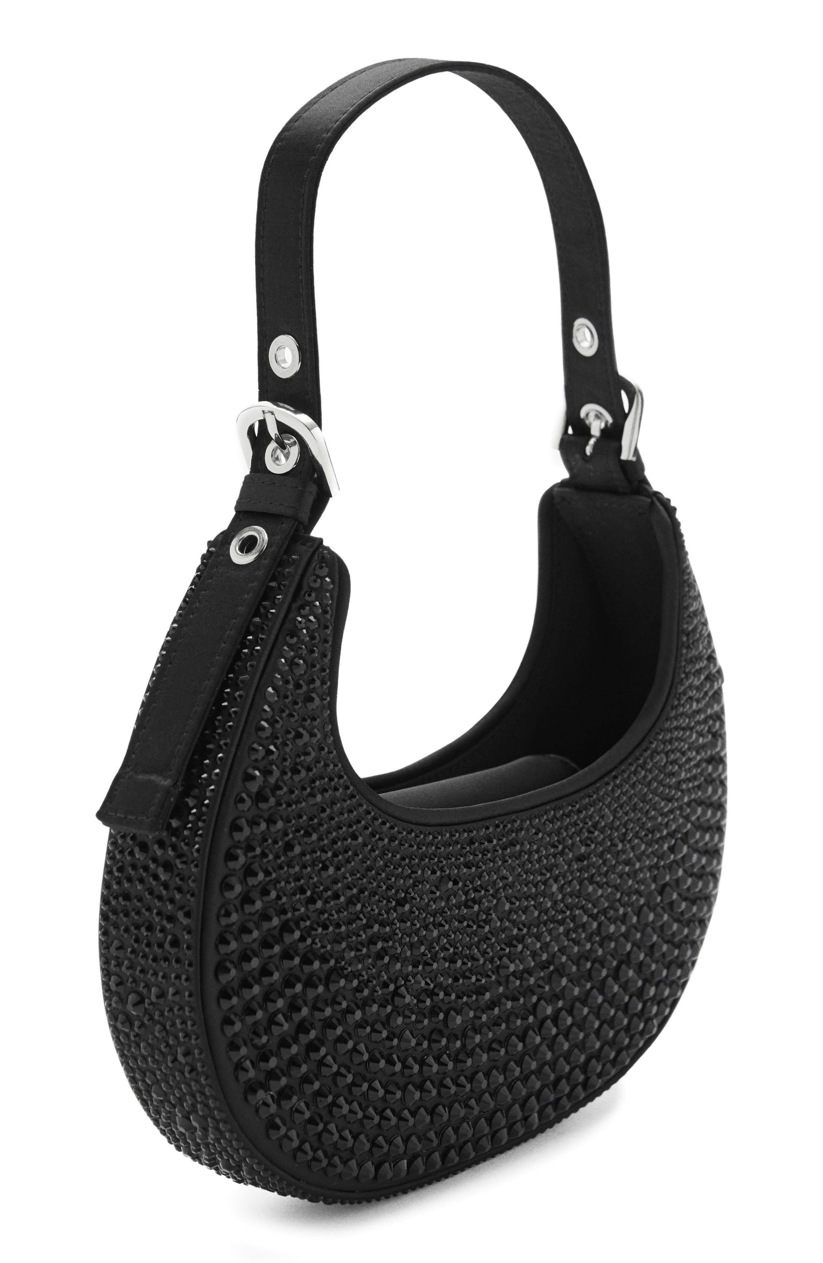 MANGO Crystal Stud Shoulder Bag, Alternate, color, 