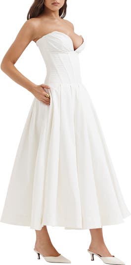 Lady Strapless Midi Dress