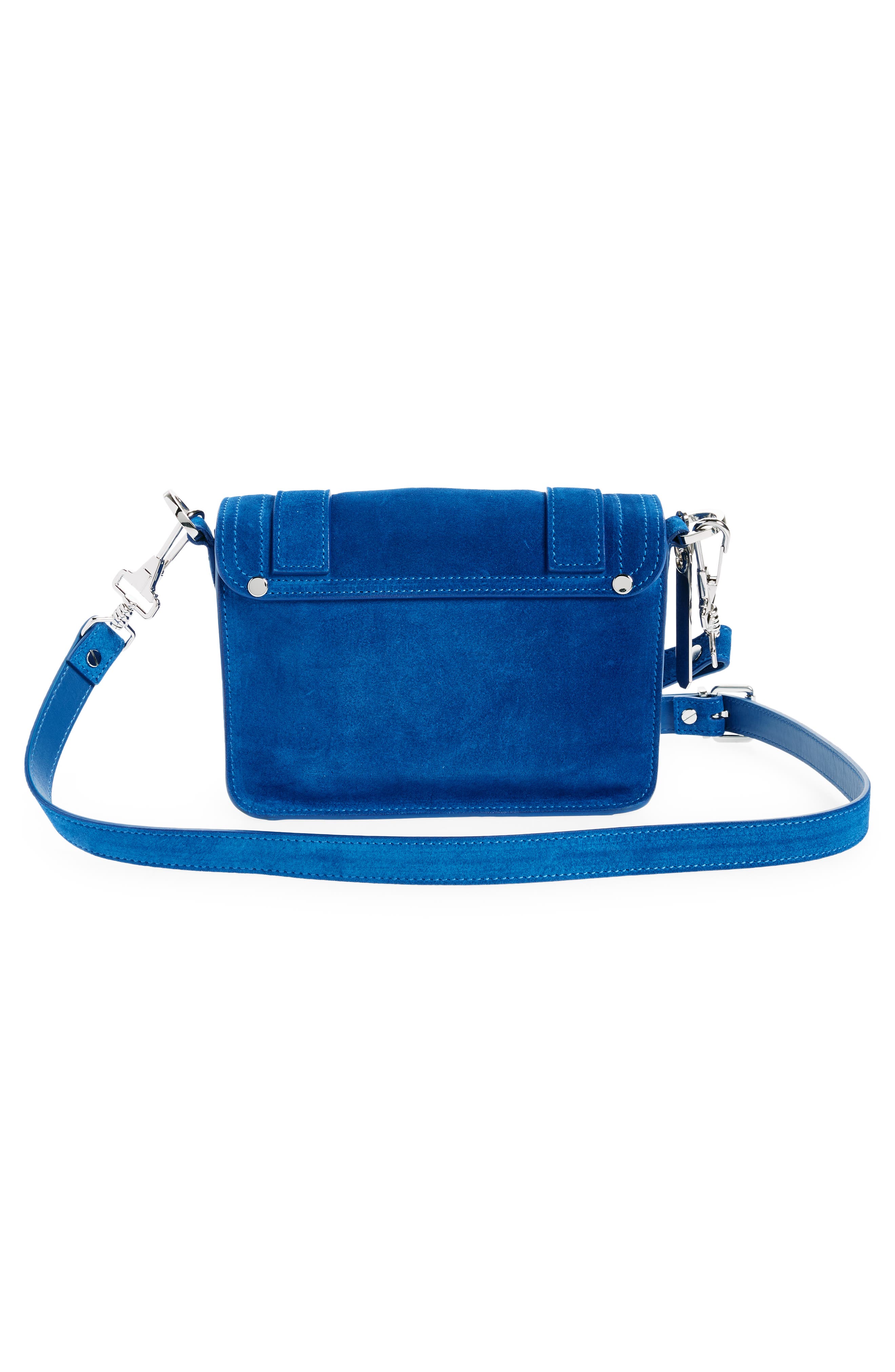 Proenza Schouler Mini PS1 Suede Crossbody Bag, Alternate, color, Electric Blue