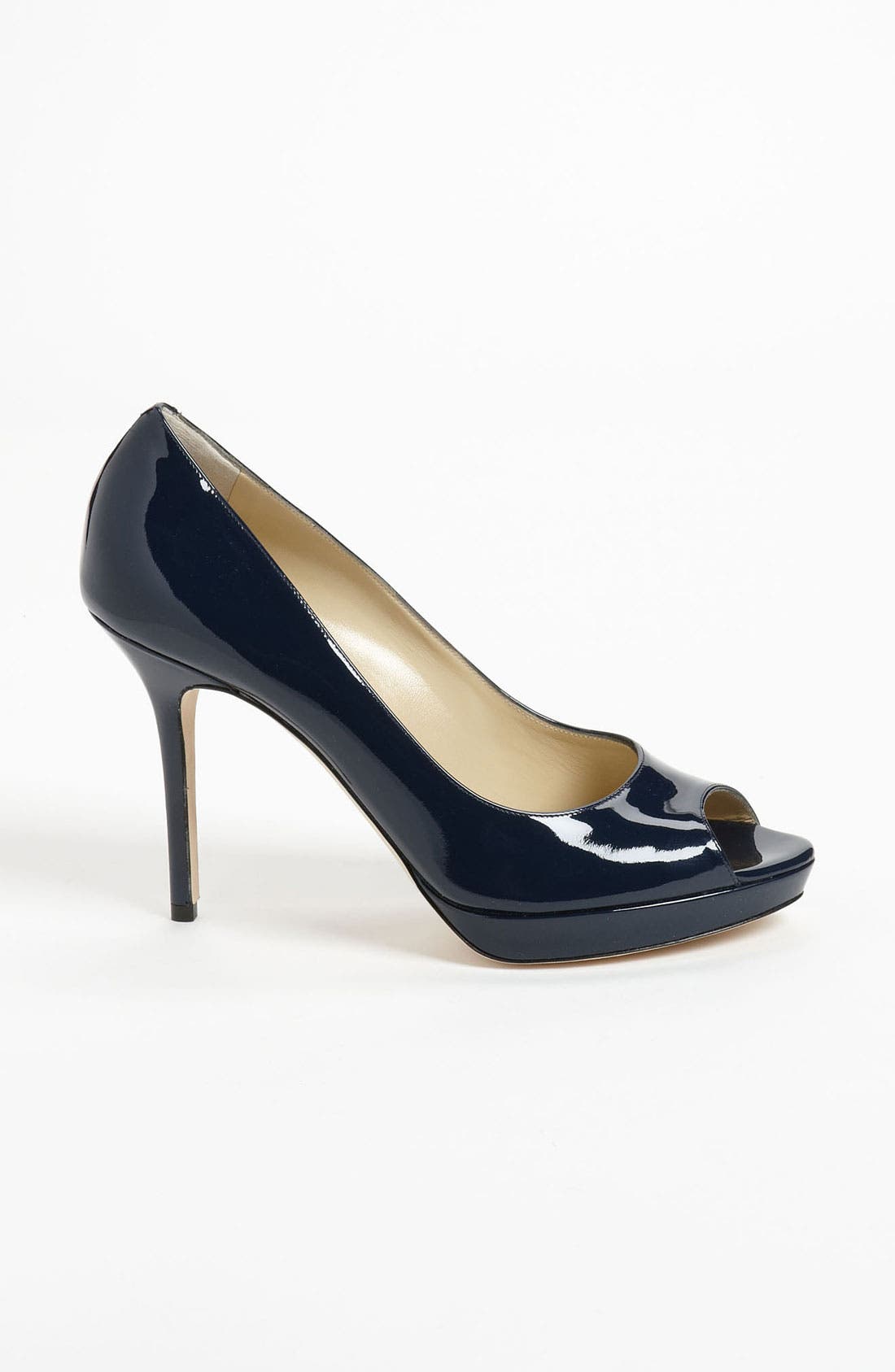 'Luna' Peep Toe Platform Pump, Alternate, color, NAVY