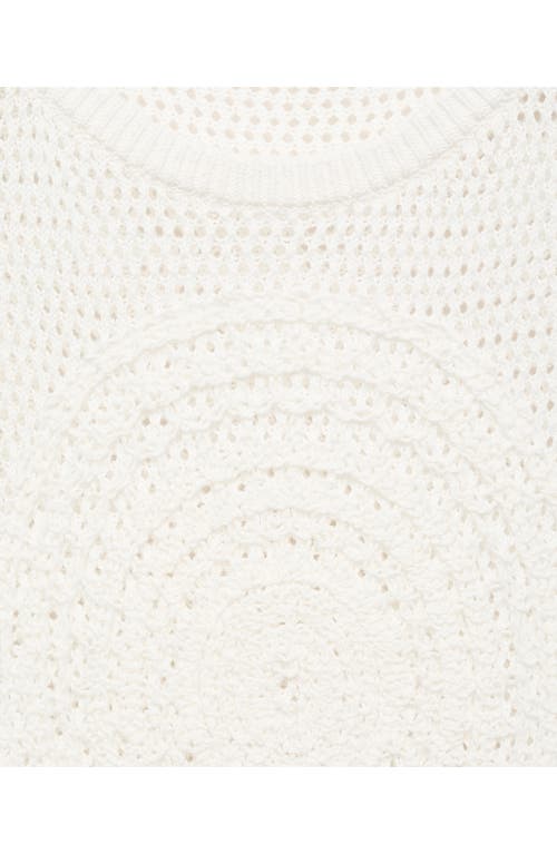 Mango Crochet Tank In White
