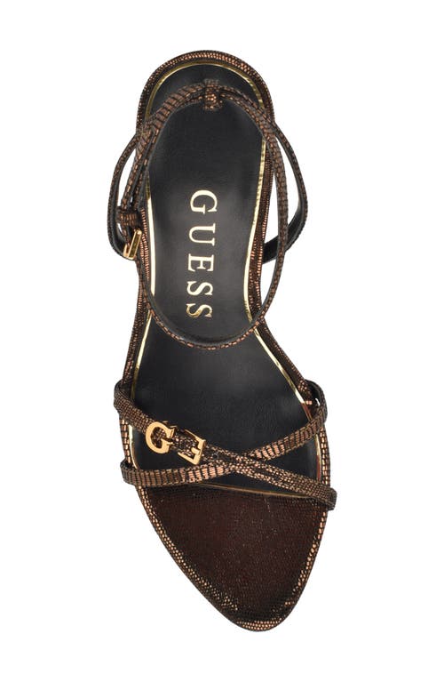 Guess Connee Ankle Strap Sandal In Multi