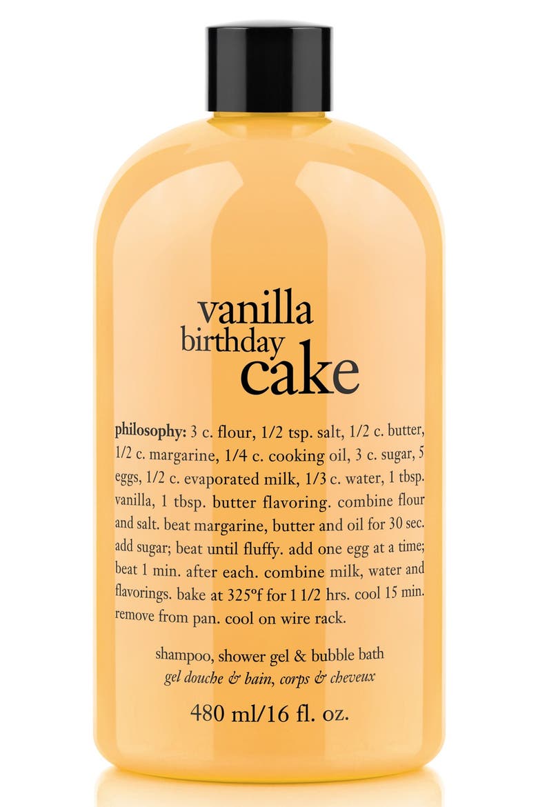 vanilla birthday cake shampoo, shower gel & bubble bath, Main, color, NO COLOR