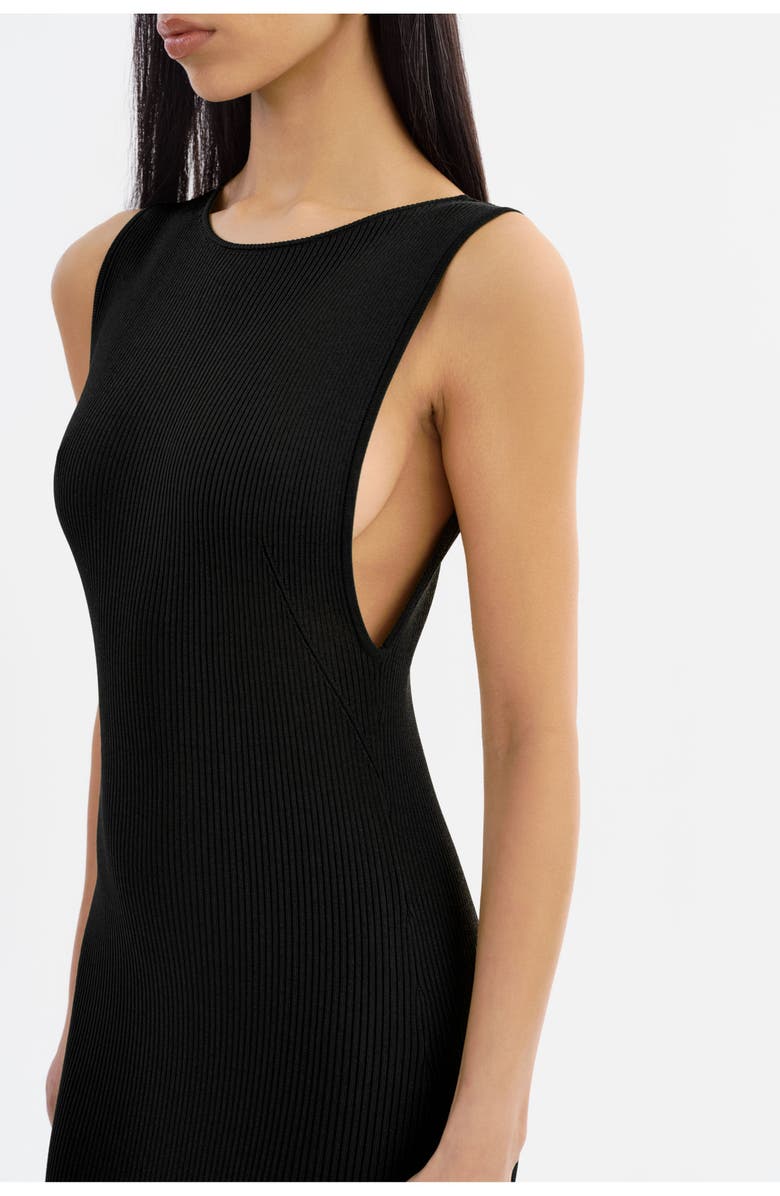 LAMARQUE GIOVANNA | Rib Knit Maxi Dress, Alternate, color, Black