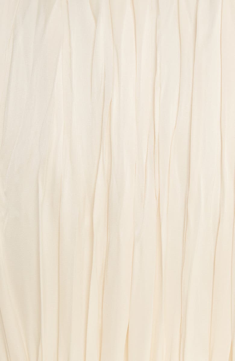 Rabanne Asymmetric Metallic Fringe Shirred Sleeveless Top, Alternate, color, 