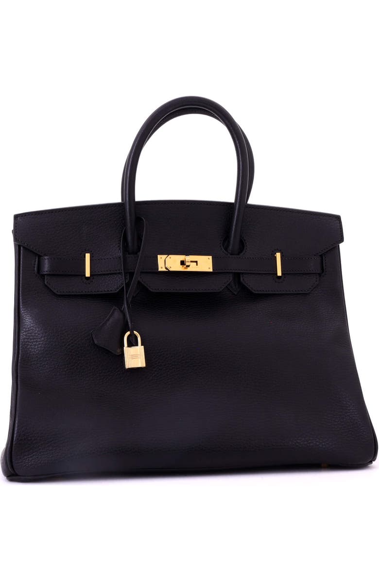 Pre-Owned Hermes Birkin Handbag Black Ardennes with Gold Hardware 35, Alternate, color, Noir