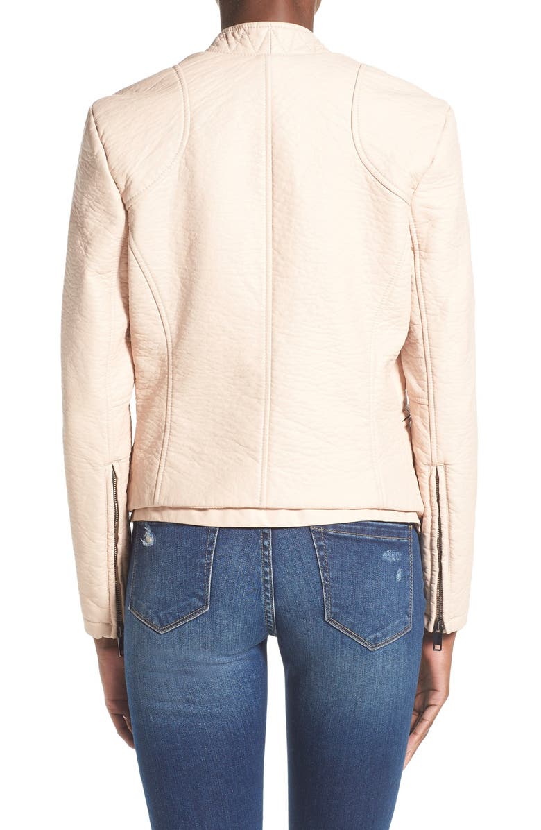 BLANKNYC Faux Leather Open Front Jacket, Alternate, color, 