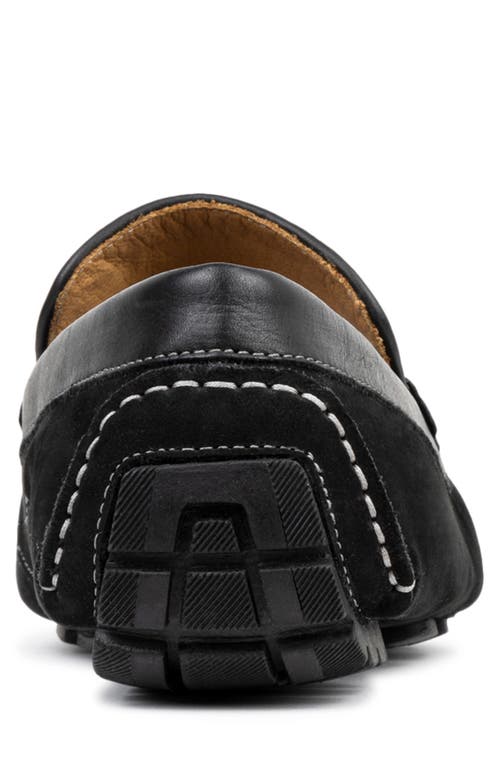 Donald Pliner Damiano Woven Moc Toe Loafer In Black/black