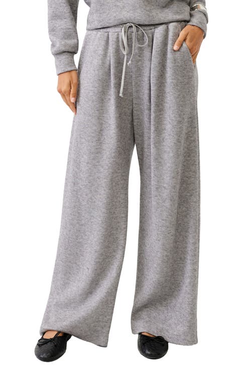 Jenny High Waist Pleated Wide Leg Sweatpants