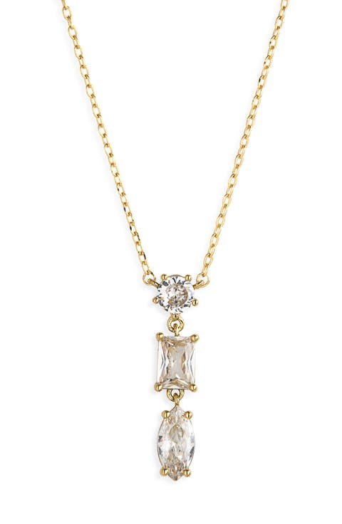 Cubic Zirconia Drop Pendant Necklace