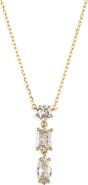 NORDSTROM RACK Cubic Zirconia Drop Pendant Necklace