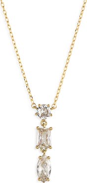 NORDSTROM RACK Cubic Zirconia Drop Pendant Necklace