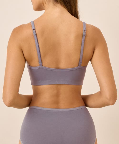 Pact Everyday Strappy Scoop Bralette In Gray