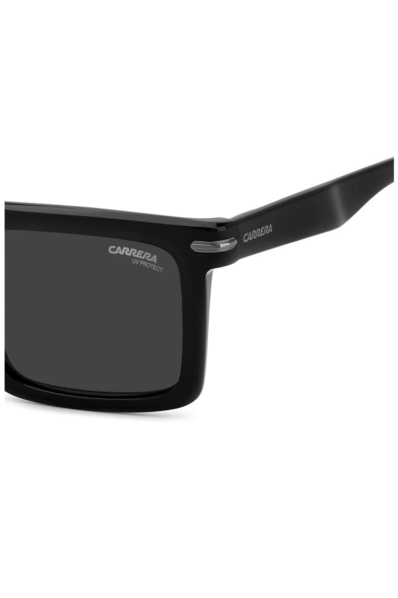 54mm Rectangular Flat Top Sunglasses, Alternate, color, BLACK DARK RUTHENIUM/ GREY