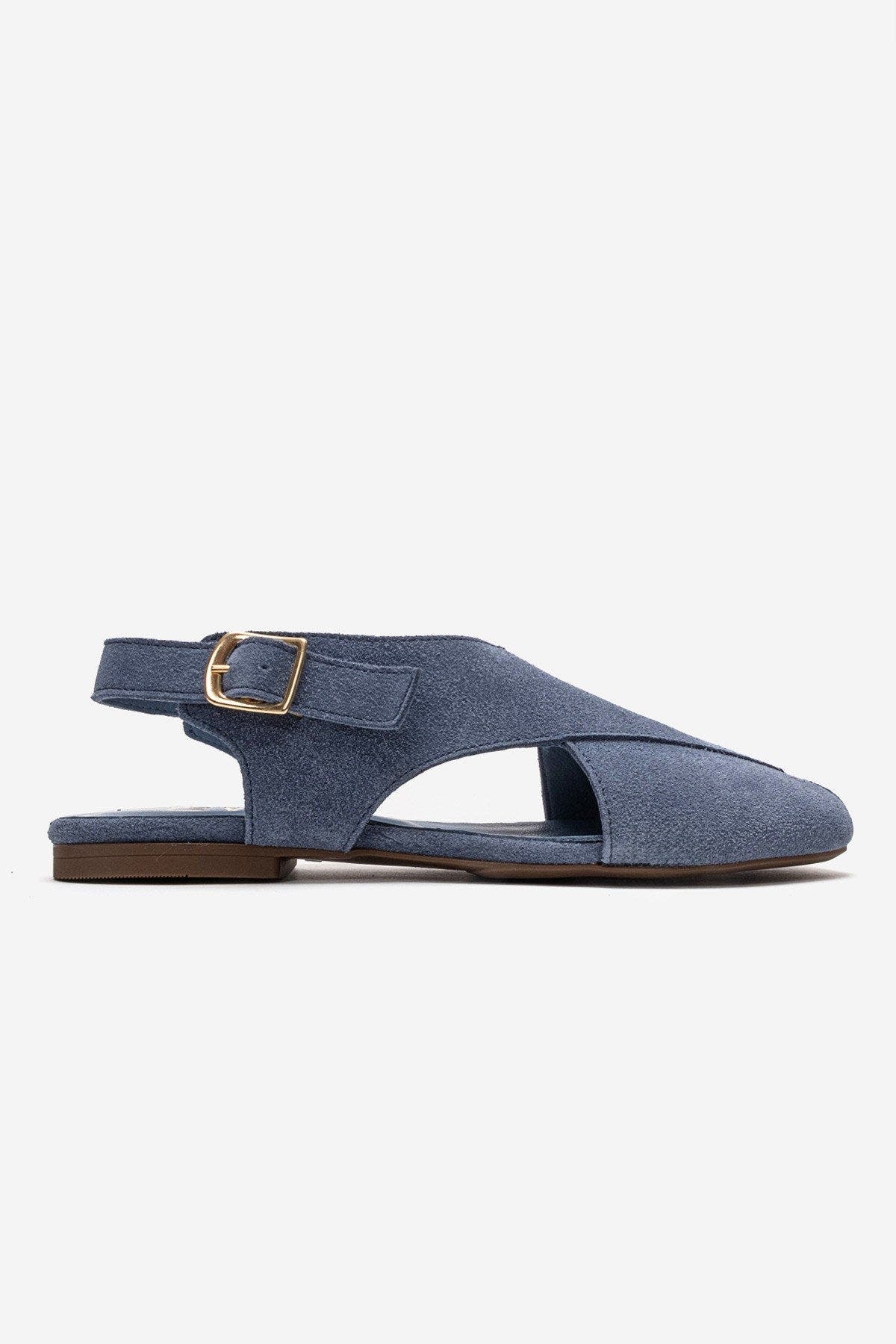 Monaro Leather Sandal, Alternate, color, Denim Suede