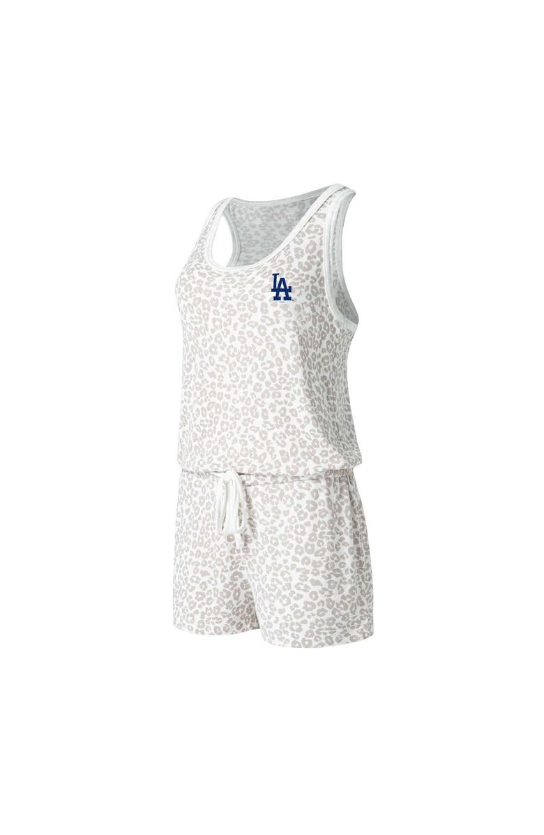 CONCEPTS SPORT Women's Concepts Sport Cream Los Angeles Dodgers Montana Hacci Knit Romper, Main, color, Cream