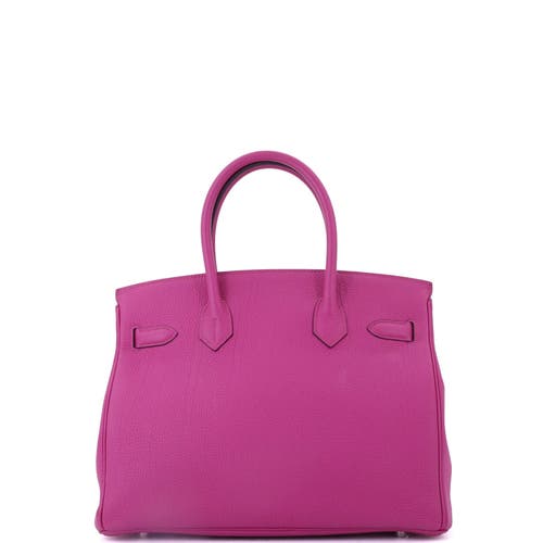 Pre-owned Hermes Hermes Birkin Handbag Pink Togo With Palladium Hardware 30 In Purple