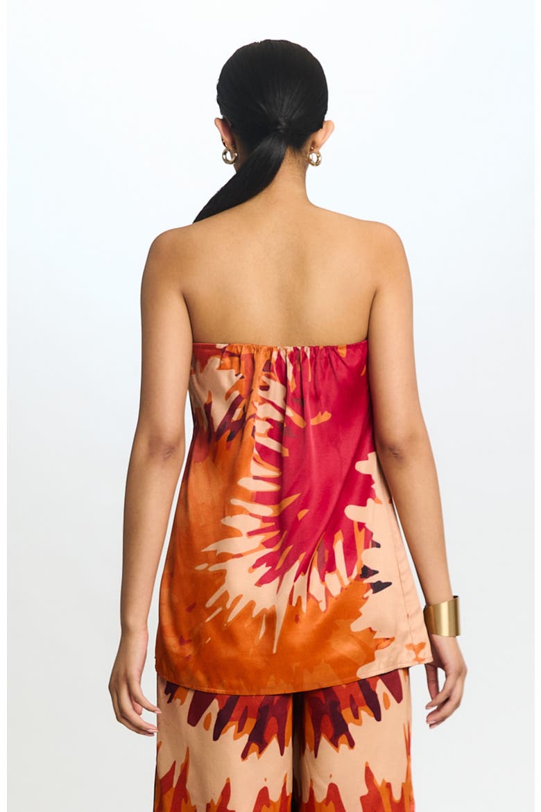 Anais Strapless Top Magma, Alternate, color, Magma Orange