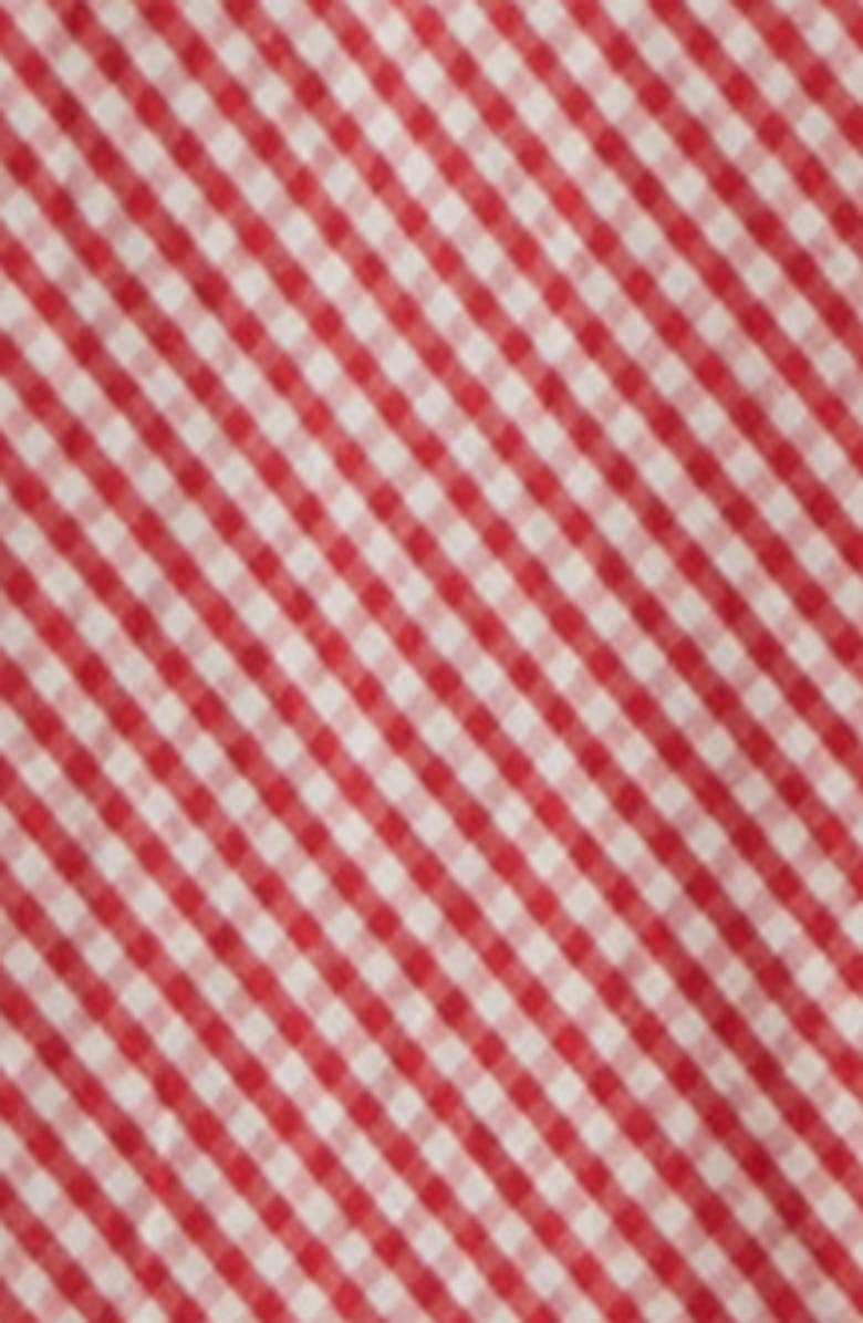 MILLE Nicolette Gingham Puff Sleeve Cotton Sundress, Alternate, color, Red Gingham