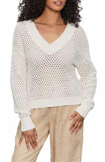 Open Stitch V-Neck Sweater