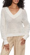 Sanctuary Open Stitch V-Neck Sweater