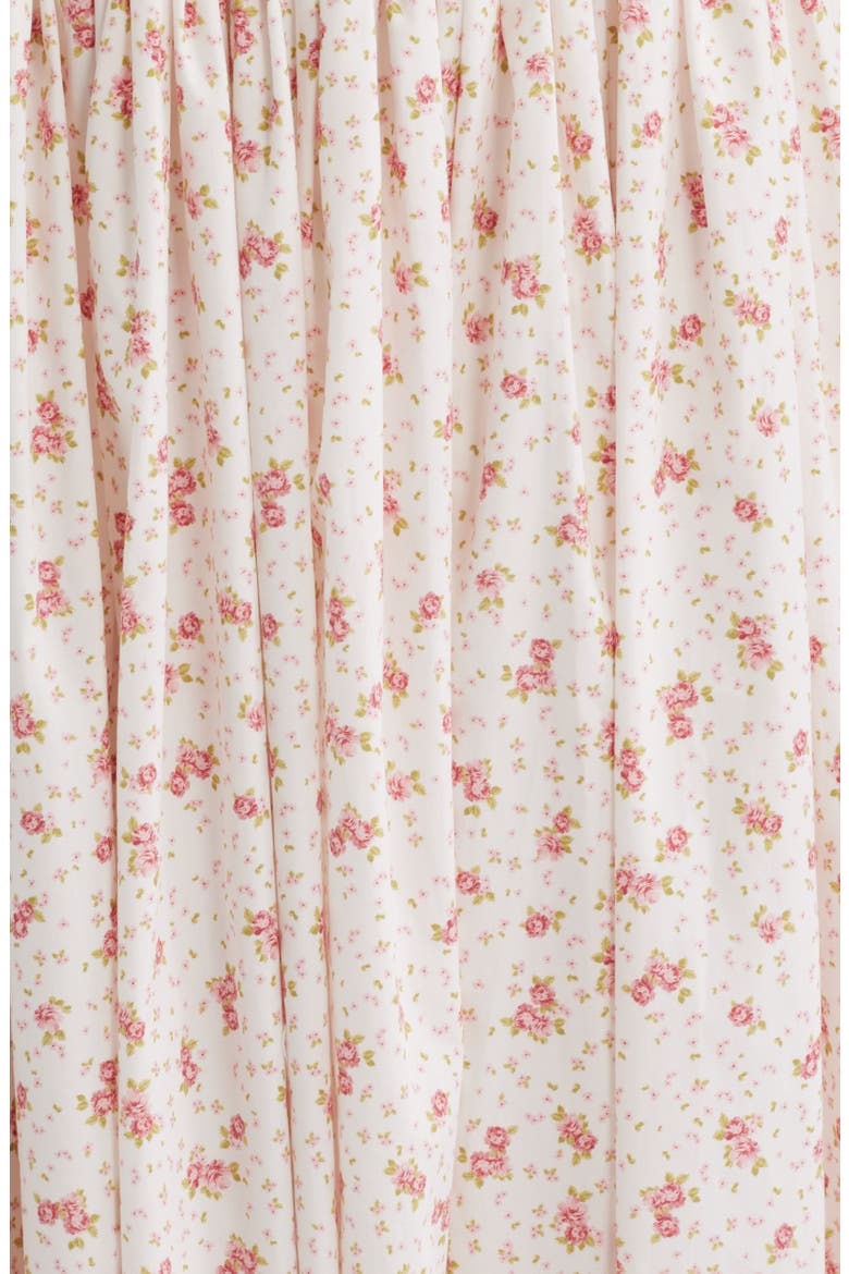 Ysabella Floral Stretch Cotton Maxi Sundress, Alternate, color, WHITE ROSE FLORAL
