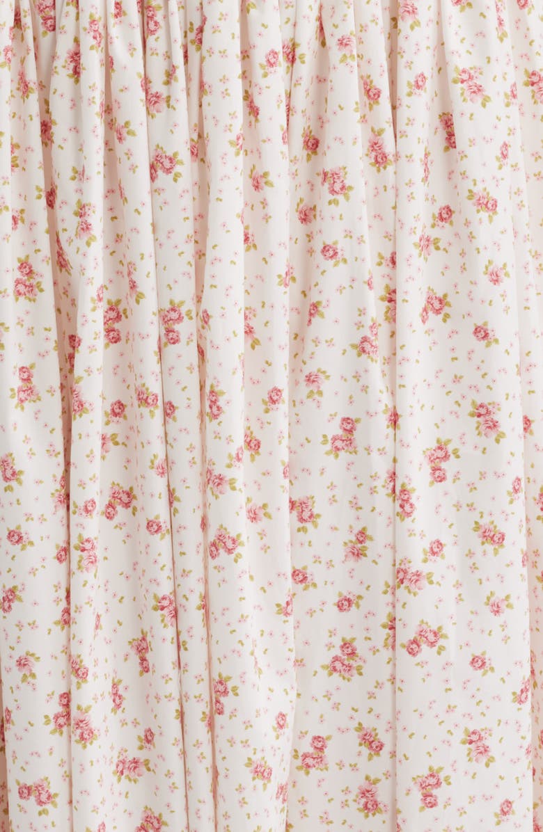 HOUSE OF CB Ysabella Floral Stretch Cotton Maxi Sundress, Alternate, color, White Rose Floral