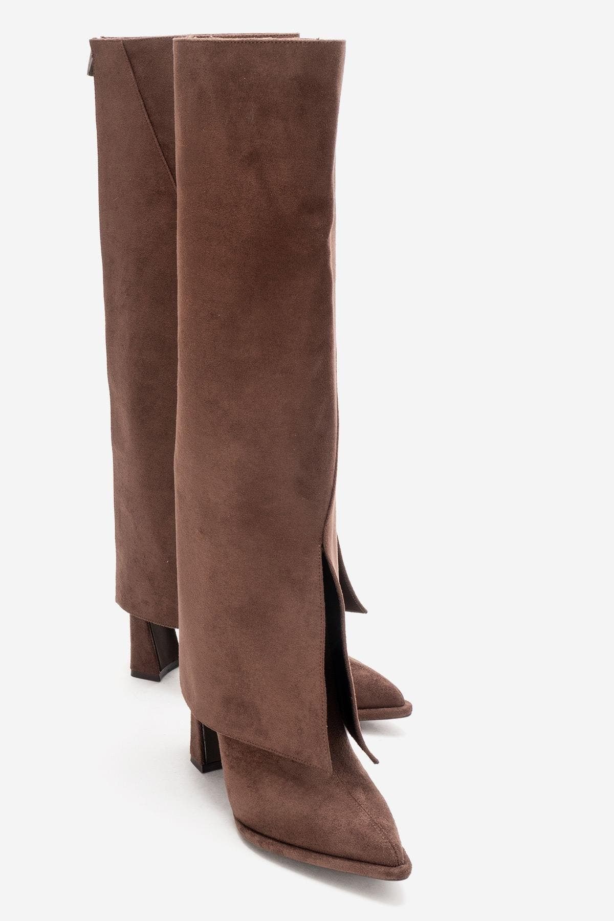  Brown Suede Faux Leather