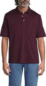 Lands' End Short Sleeve Cotton Supima Polo Shirt with Pocket