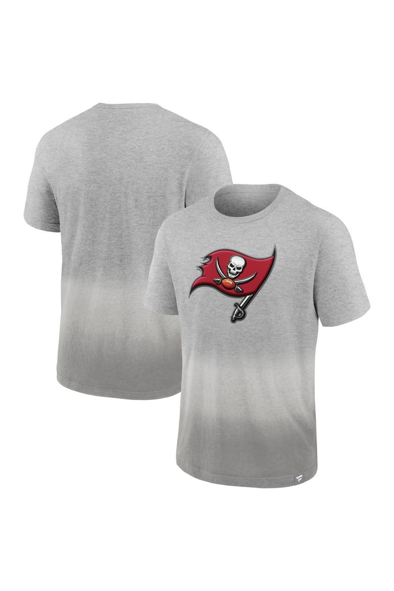 Men's Fanatics Branded Heathered Gray/Gray Tampa Bay Buccaneers Team Ombre T-Shirt, Main, color, Heather Gray