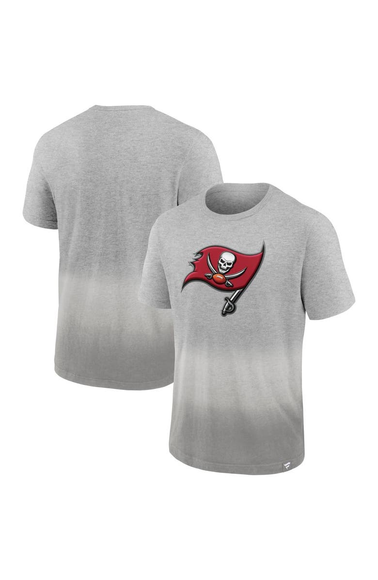 FANATICS Men's Fanatics Branded Heathered Gray/Gray Tampa Bay Buccaneers Team Ombre T-Shirt, Main, color, 