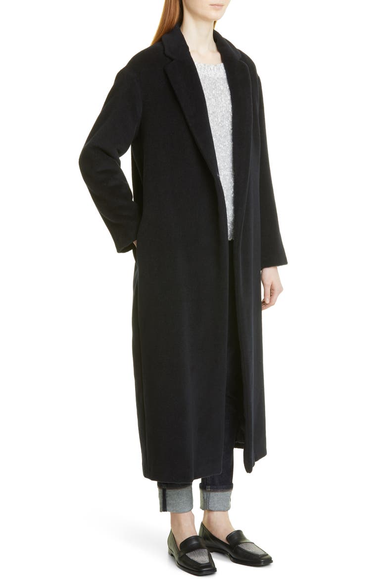 Belted Wool Wrap Coat, Alternate, color, BLUE