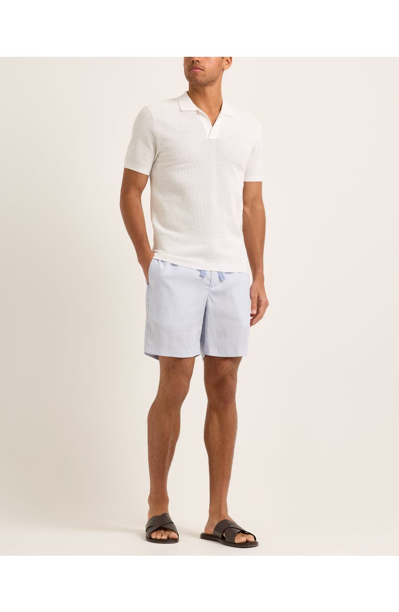 Orlebar Brown Roddy Tailored Fit Open Mesh Stitch Polo Shirt, Alternate, color, White