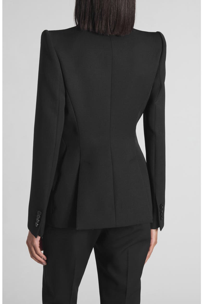 One-Button Wool Jacket, Alternate, color, BLACK